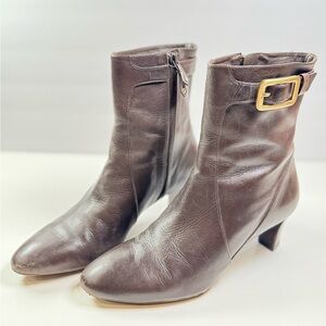 COLE HAAN Air Linda Ankle Boots Brown Leather  Size 6.5B